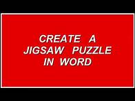 Video thumbnail for CREATING A JIGSAW PUZZLE WITH WORD