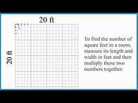 Video thumbnail for How many square feet are in a 20ft by 20ft area?