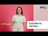 Video thumbnail for Card View vs. List View