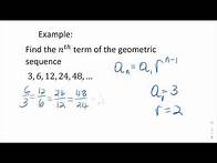 Video thumbnail for Finding nth Term of Geometric Sequences
