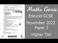 Video thumbnail for Edexcel Higher Paper 2 November 2022 Exam Walkthrough