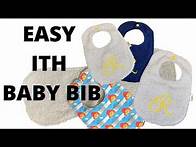 Video thumbnail for How to stitch a in the hoop baby bib