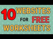 Video thumbnail for 10 Websites For Free Worksheets!