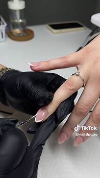 Video thumbnail for chrome frenchies 🤍✨ my 2024 goal is to be more active on tiktok 🫡 #nails #chromefrenchtip #chromenails #gelxnails #gelxnailinspo #apresgelx #almondnails #minimalnails #frenchtipnails
