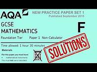 Video thumbnail for AQA GCSE Maths Foundation (8300) : Practice Set 1 Paper 1