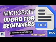 Video thumbnail for How to Use Microsoft Word (Beginner’s Guide) – Start to Finish / Step-by-Step Guide