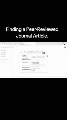 Video thumbnail for How to find a peer -reviewed Journal article using Google Scholar.