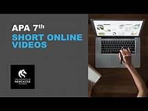 Video thumbnail for How to reference a short online video using APA 7th style