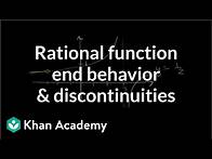 Video thumbnail for Finding horizontal and vertical asymptotes | Rational expressions | Algebra II | Khan Academy
