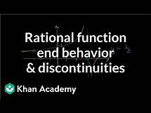 Video thumbnail for Finding horizontal and vertical asymptotes | Rational expressions | Algebra II | Khan Academy