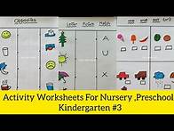 Video thumbnail for DIY Activity Worksheets For Nursery , Preschool and Kindergarten #3