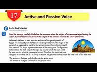 Video thumbnail for Active and Passive Voice | Ch-17 | Class-08 | Collins English grammar and composition book