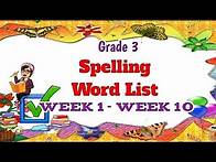 Video thumbnail for Grade 3- spelling word List || week1-week10