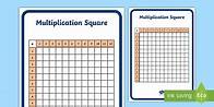 Video thumbnail for Up to 12 Times Table - Blank Multiplication Square