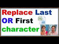 Video thumbnail for replace first character in excel | excel replace function | excel