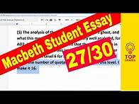 Video thumbnail for MACBETH'S FEAR STUDENT GRADE 9 ESSAY (5 HACK to ANY ESSAY)