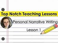 Video thumbnail for 3rd Grade Writing Lesson: Personal Narrative Lesson 1
