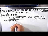 Video thumbnail for How to Find Distance Between Two Points Using Distance Formula / Distance Formula