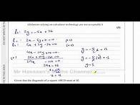 Video thumbnail for WMA11/01 (Edexcel) IAL P1 January 2022 Q8 Straight Line Graphs, Simultaneous Equations