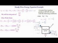 Video thumbnail for Steady Flow Energy Equation Example
