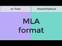 Video thumbnail for MLA Style: In-text & Parenthetical Citations