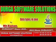 Video thumbnail for Corejava - Basics- Data types in Java