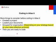Video thumbnail for Research Training Workshop - Coding in Atlas ti
