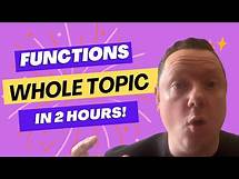Video thumbnail for Higher Maths - Functions | WHOLE UNIT!