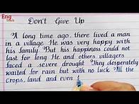 Video thumbnail for Moral Story : Don't Give Up | story writing | writing | English handwriting Practice | Eng Teach