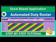 Video thumbnail for #163-How to Create an Automatic Shift Schedule in Excel | Step-by-Step Duty Roster Tutorial