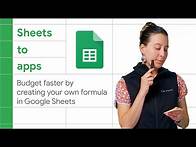 Video thumbnail for How to create a personalized budget via Google Sheets and Apps Script