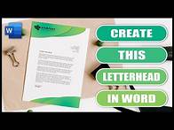Video thumbnail for How to Create a Letterhead in Word and Save as a Template & PDF