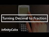 Video thumbnail for How to Change Decimal to Fraction on TI-84 Graphing Calculator