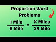 Video thumbnail for Proportion Word Problems