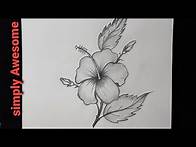 Video thumbnail for How to draw a hibiscus flower (chembarathy)|supper easy method. For beginners.