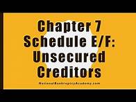 Video thumbnail for Chapter 7 Schedule E/F Preview, Official Bankruptcy Form 106E/F