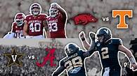 Video thumbnail for 2024 College Football Shocker: Vanderbilt and Arkansas Stun Alabama and Tennessee with Major Upsets