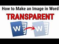 Video thumbnail for How to Make an Image Transparent in Word