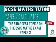 Video thumbnail for The 5 Hardest Topics On the 2023 Maths GCSE Exam Paper 2 (Calculator) March Mock Exams 2023 | TGMT