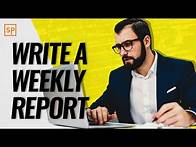 Video thumbnail for How To Write A Professional Weekly Report For Your Manager?