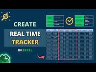 Video thumbnail for Create Real Time Tracker Template in Excel