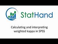 Video thumbnail for StatHand - Calculating and interpreting a weighted kappa in SPSS