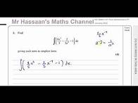 Video thumbnail for WMA11/01 (Edexcel) IAL P1 January 2022 Q1 Integration