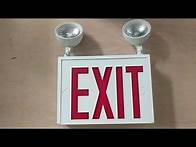 Video thumbnail for NYCOMBOR2 New York City Approved Exit Sign / Emergency Light Combo