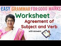 Video thumbnail for WORKSHEET for Agreement of Subject and Verb with ANSWERS | EGGM