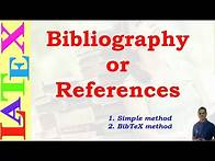 Video thumbnail for Bibliography/References in Latex (Latex Basic Tutorial-12, revamped)