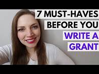 Video thumbnail for Grant Writing for Nonprofits: 7 MUST Haves Before You Start