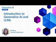 Video thumbnail for Introduction to Generative AI and LLMs [Pt 1] | Generative AI for Beginners