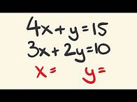 Video thumbnail for How to solve Simultaneous Equations by Elimination