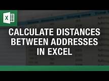 Video thumbnail for Calculate Distance between two Addresses in Excel